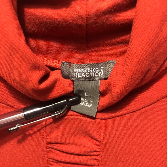 Dark Orange Kenneth Cole Reaction Turtleneck, Size L - Picture 4 of 7